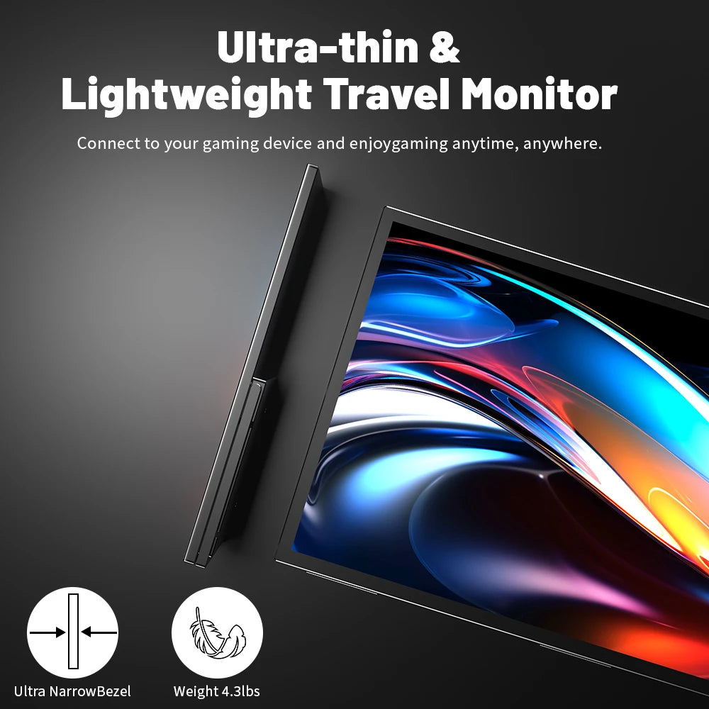 Sibolan 22" 2.5K Touchscreen Portable Monitor Metal Body 100% SRGB 400 Nit HDMI USB-C Plug Laptop Display Extender For Wins Mac