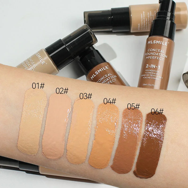 Tidesmit matte liquid foundation for oil control and long-lasting concealer base texture close-up