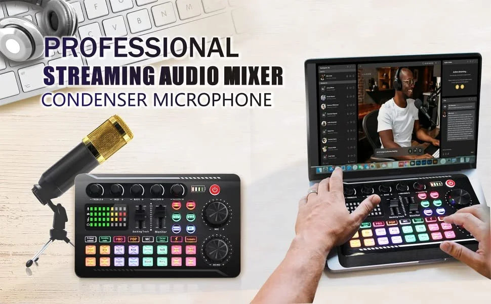 Sound Card Mixer Kit for Live Streaming and Studio Recording Tidesmit