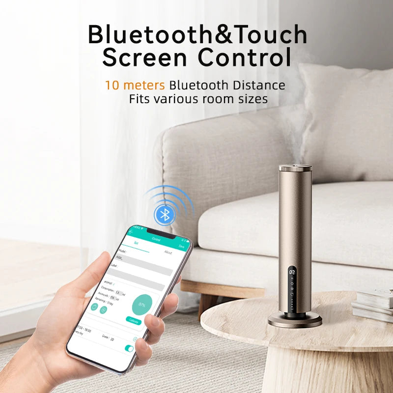 Waterless Intelligent  Essential Oil Diffuser  APP Control Hotel Aroma Diffuser Coverage 300m³ Smart Scent Machine for Home