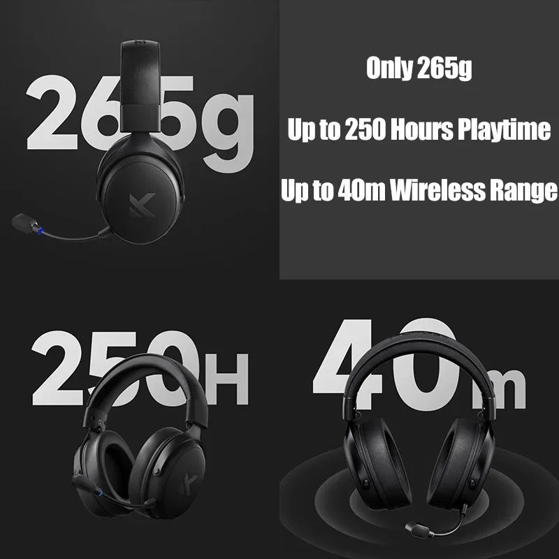 Wireless Gaming Headset V9 Pro - 7.1 Surround Sound Over-Ear Headphones Tidesmit