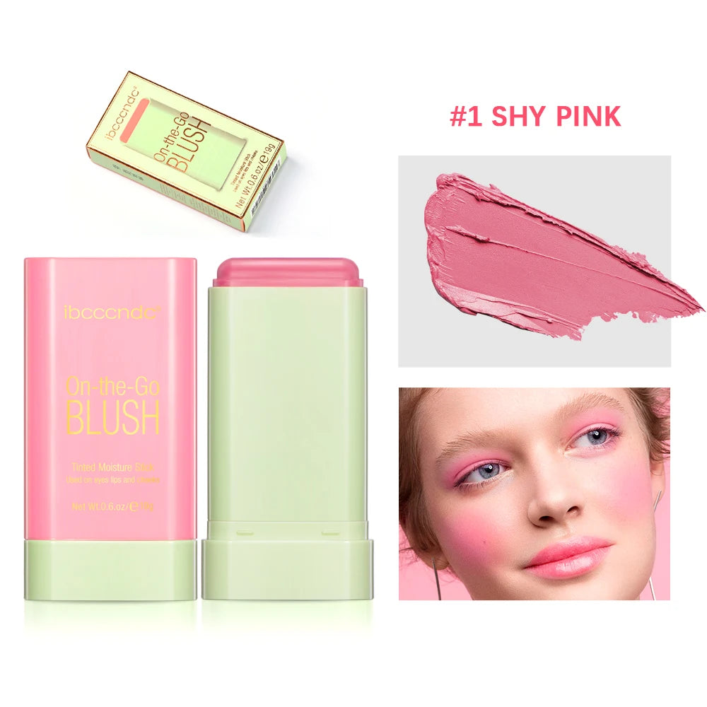 Tidesmit multi-functional blush stick shade swatch showing waterproof cream texture and high color rendering