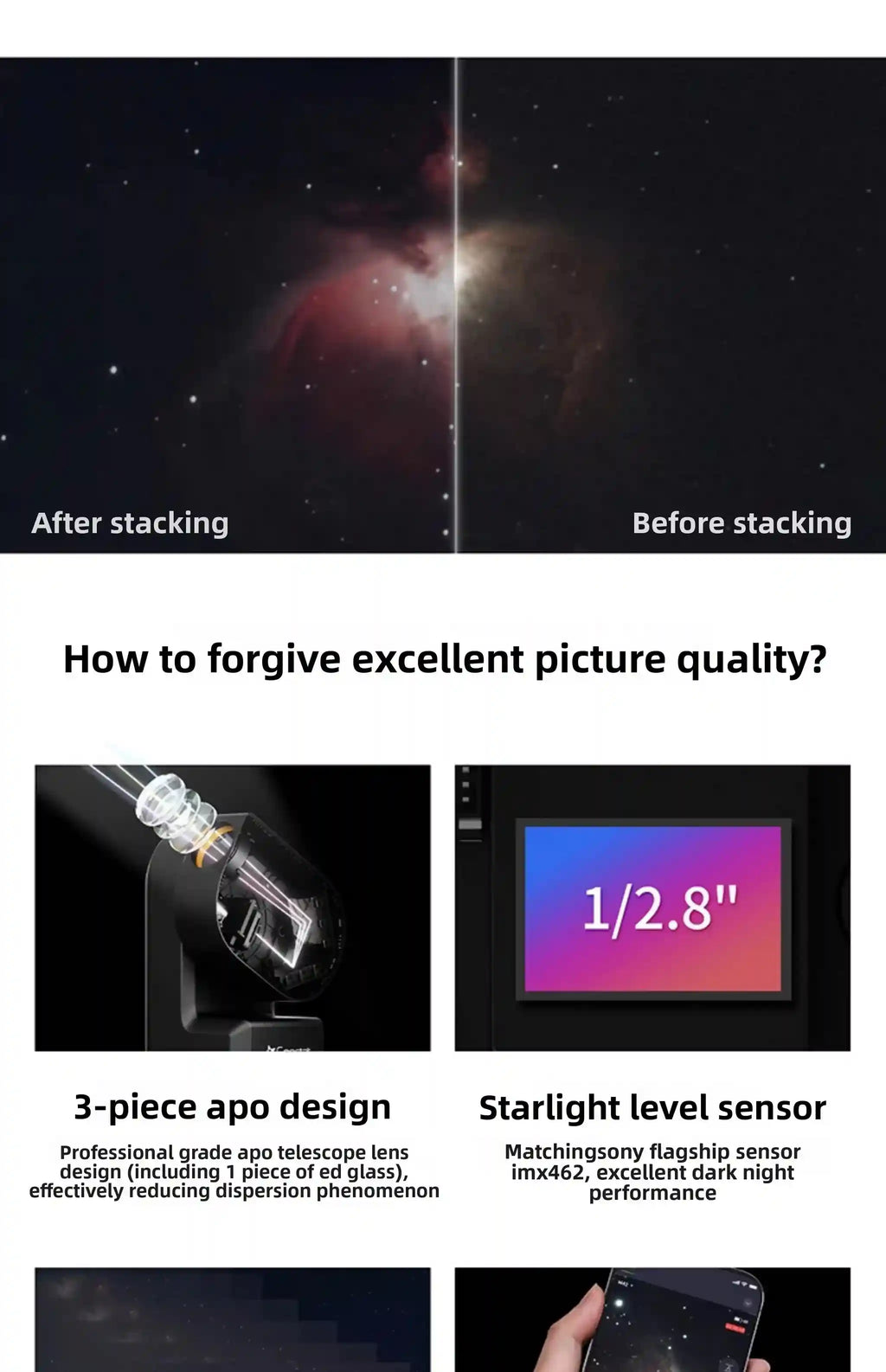 Seestar S50 Smart Telescope | All-In-One Digital Stargazing Kit Tidesmit