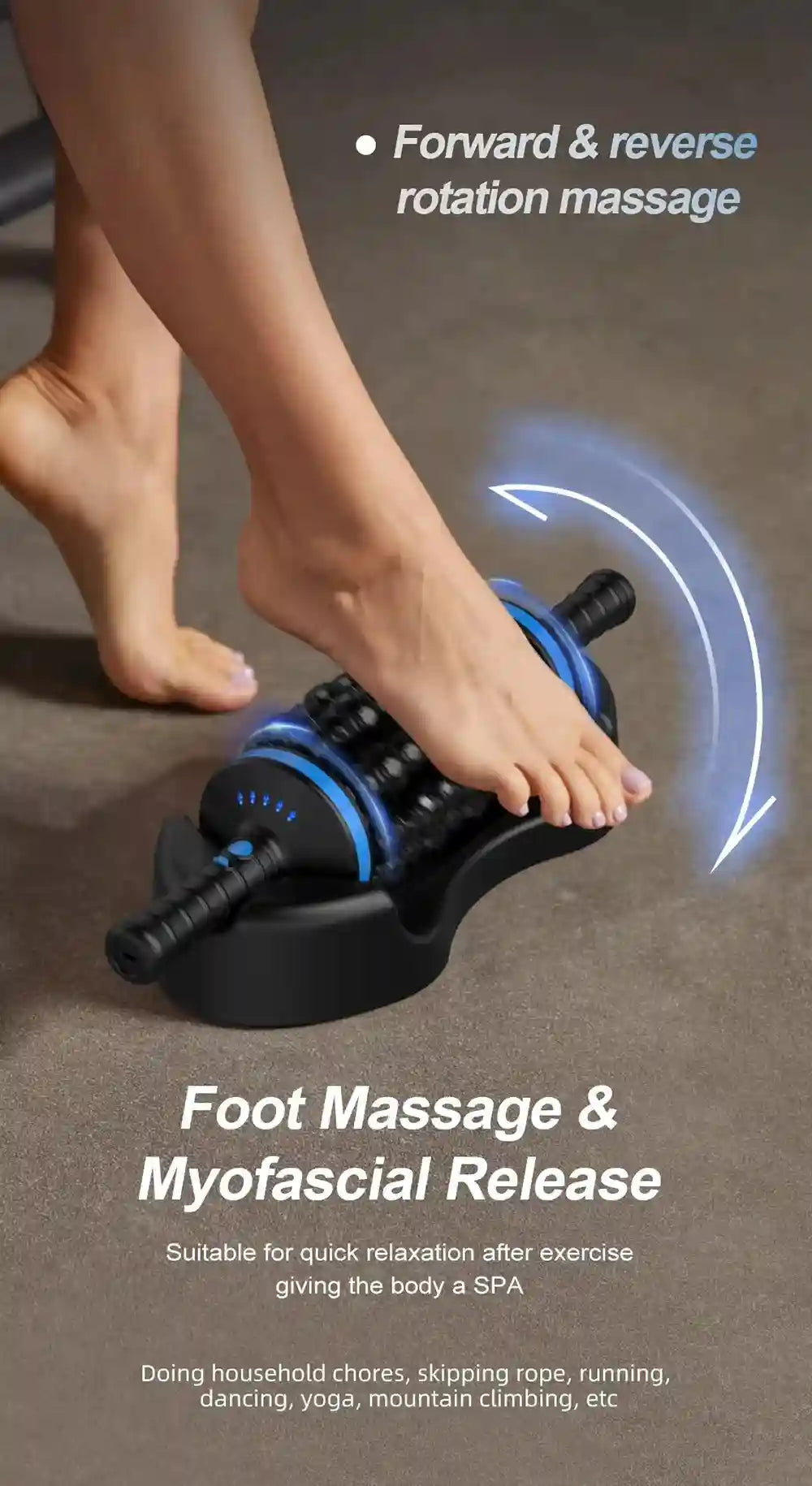 Electric Massager: Rechargeable Deep Tissue Tool for Muscle Relief Massage Roller Tidesmit