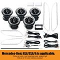Mercedes-Benz Turbine LED Air Vents - 64 Color Ambient Lighting Kit 12 Color Kit Tidesmit
