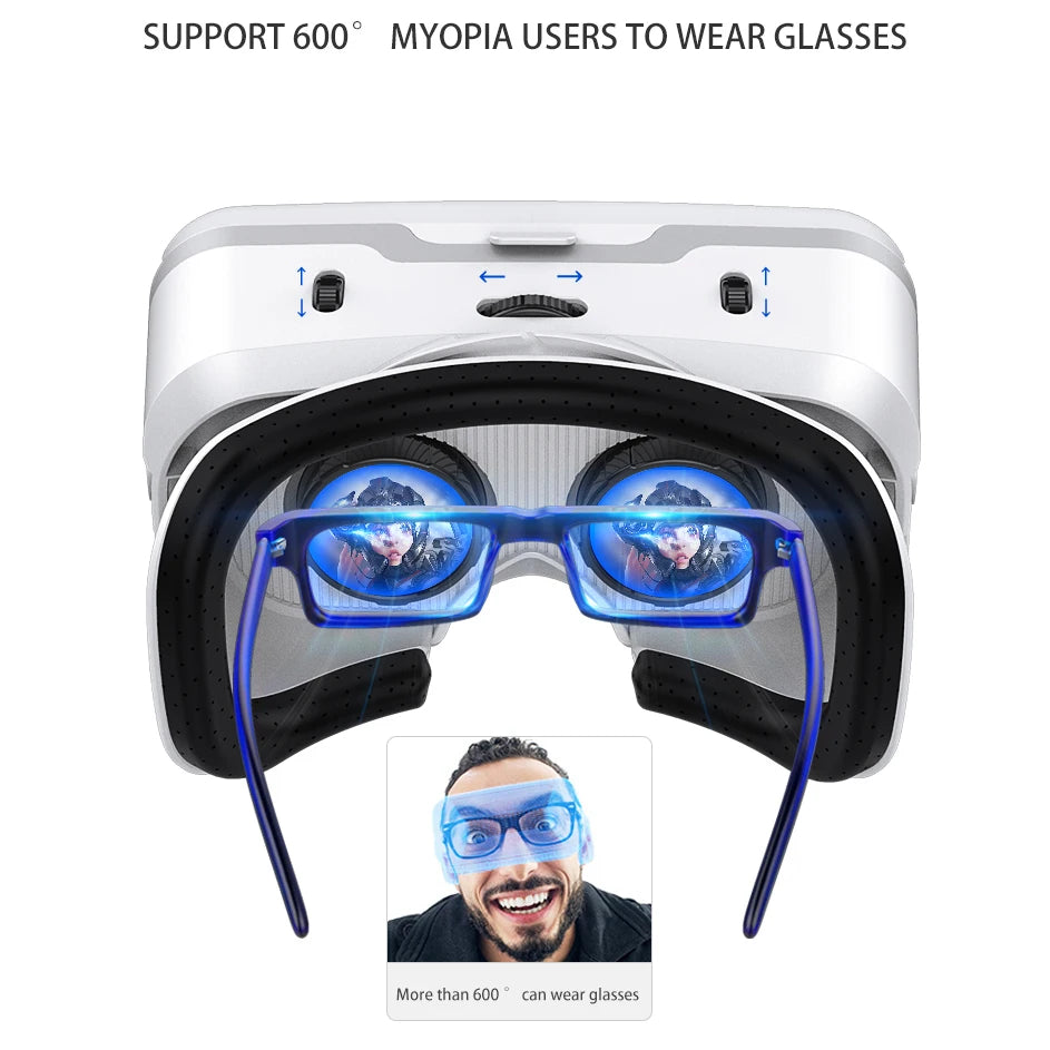 VR Headset for Smartphone - Immersive 3D Smart Glasses with Spatial Audio Tidesmit
