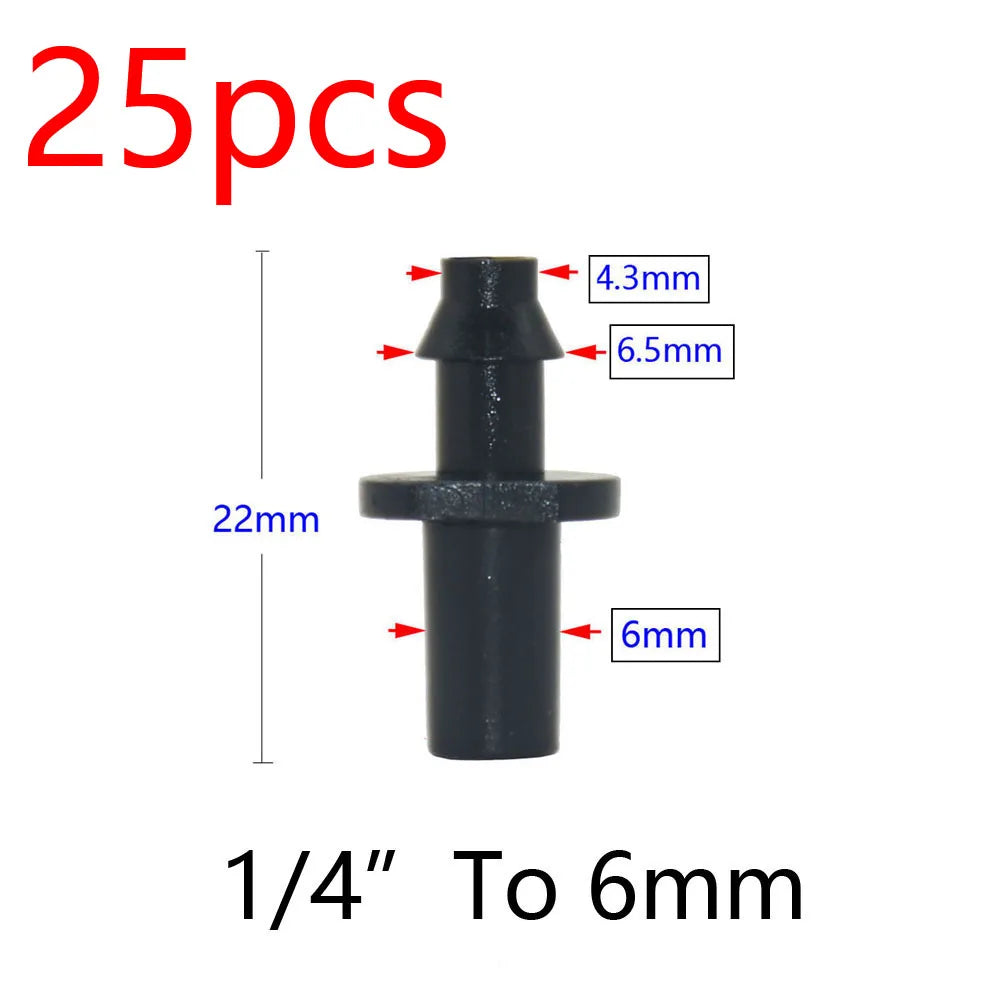 Garden Hose Connectors Barbed Tee Elbow Cross End Plug Coupling WDrip Irrigation System Atering Fitting For 3/5 4/7mm Hsse 2027