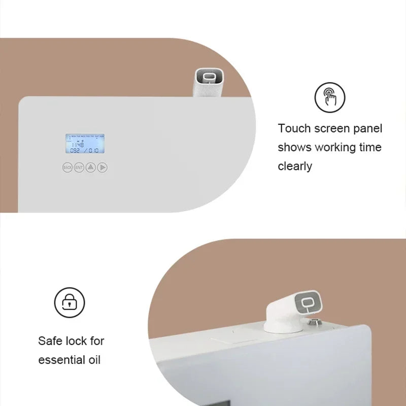 Smart Waterless Scent Diffuser Machine WiFi Bluetooth App Control Aroma Essential Oil Diffuser for Home Hotel Office Large Room