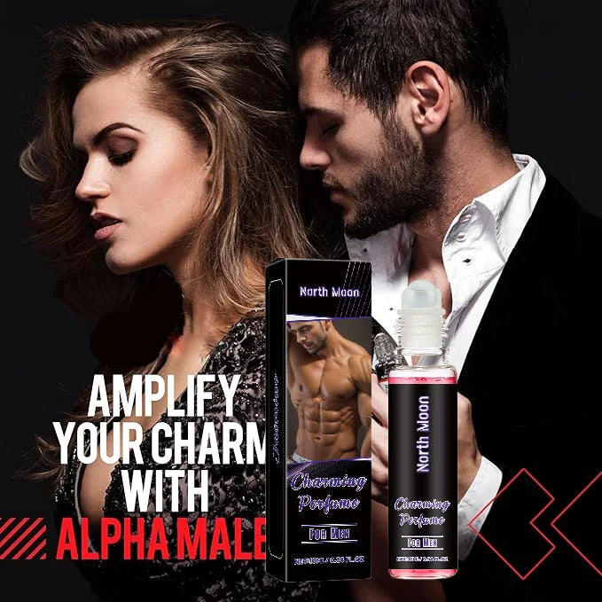 North Moon Pheromone Perfume for men: long-lasting roll-on fragrance in a sleek bottle to enhance male charm.