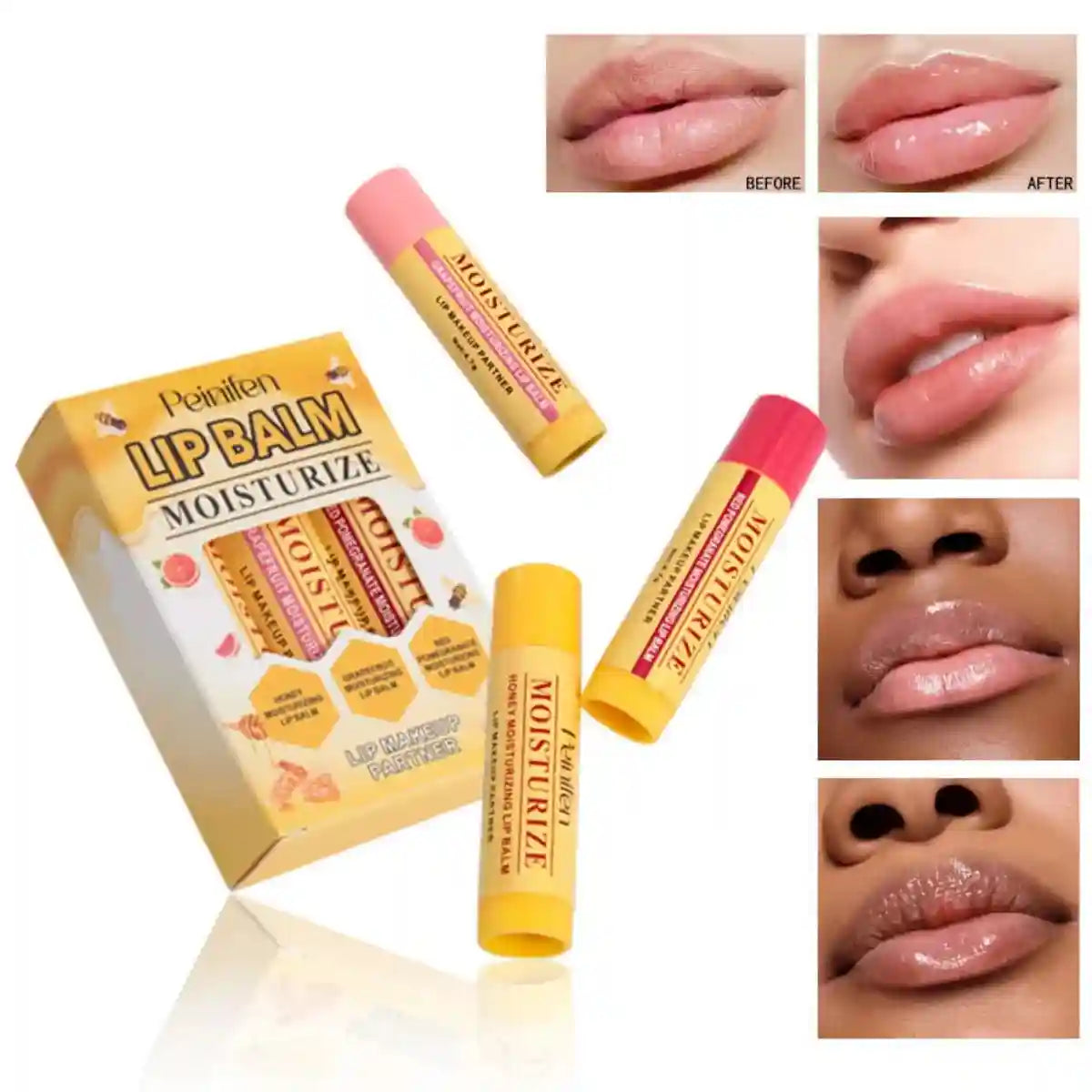 Natural Lip Balm Set: Hydrating Plant-Based Lip Care by Tidesmit Lip Care Tidesmit