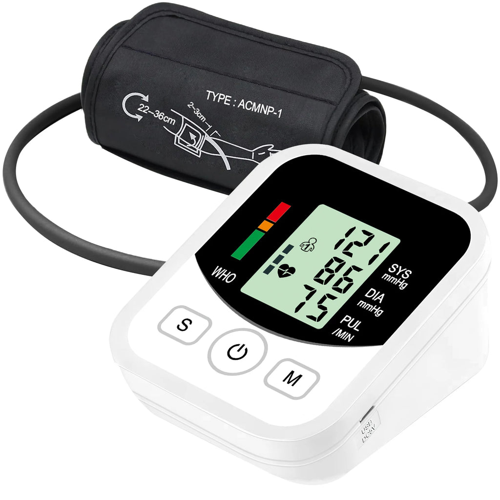 Medical Pulse BP Monitor Digitlal Tonometer Heart Rate Health Armband Automatic Blood Pressure Meter