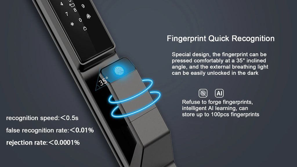 Outdoor Waterproof Lock Wifi Tuya APP Remote Voice Intercom Electronic Door Lock Face Fingerprint Smart Door Lock With Camera