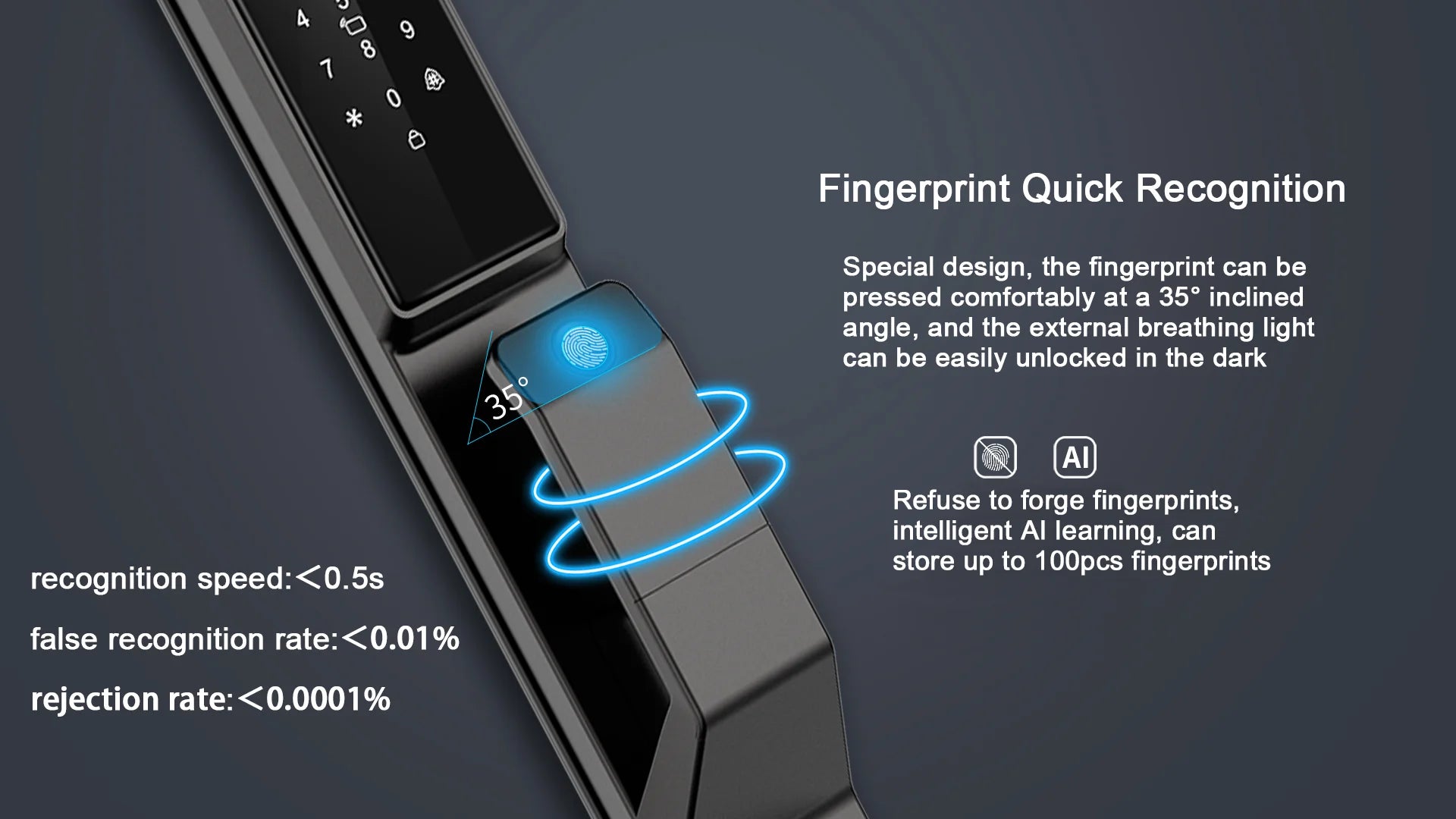 Outdoor Waterproof Lock Wifi Tuya APP Remote Voice Intercom Electronic Door Lock Face Fingerprint Smart Door Lock With Camera