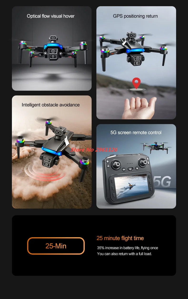 Tidesmit 8K GPS Drone with Obstacle Avoidance & 5G WiFi FPV Tidesmit
