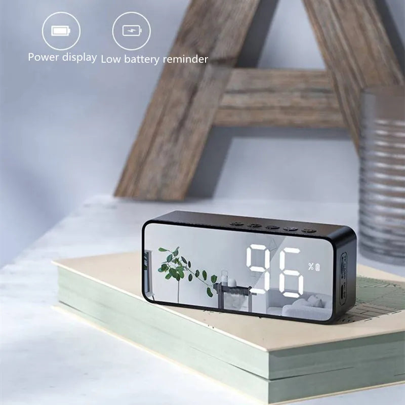 Alarm Clock Portable Bluetooth Speaker Radio FM Subwoofer Wireless Sound Box Music Mini Woofers Caixa De Som Coluna Lamp Bocina