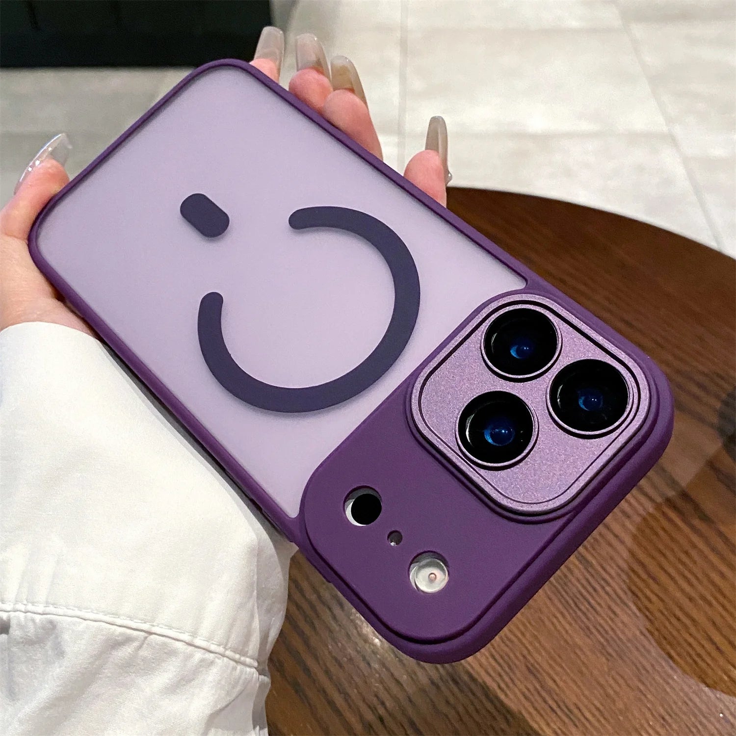 Magnetic Phone Case for iPhone 17 with Lens Protection and Slim Bumper Dark purple Tidesmit