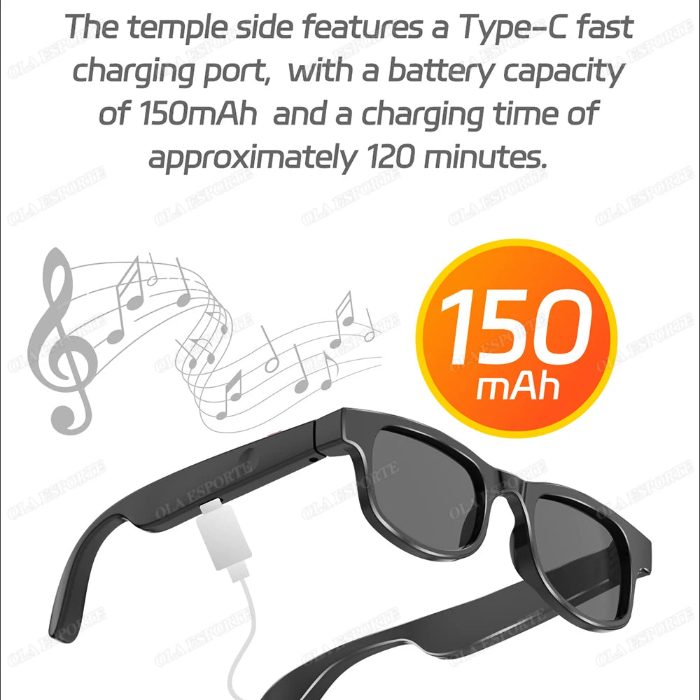 Smart Glasses Bluetooth Audio - IP68 Waterproof VR Immersive Tech Tidesmit