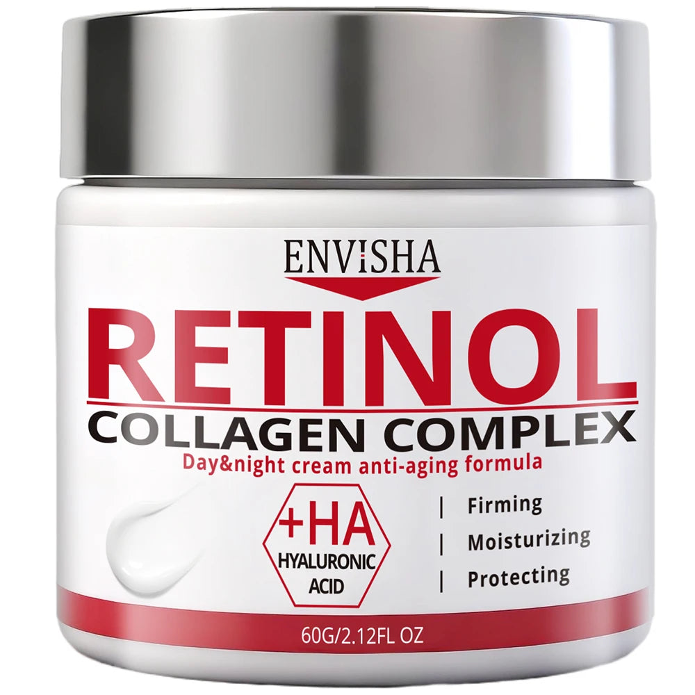 ENVISHA Skin Care Collagen Retinol Hyaluronic Acid Face Cream Firming Whitening Anti-Aging Wrinkle Moisturizing Hydrating