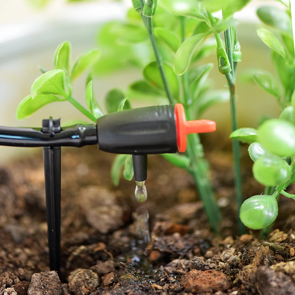 Adjustable Micro Drip Irrigation Emitter Dripper  Inch, Garden Lawn DIY Watering System Sprinkler Replacement Head