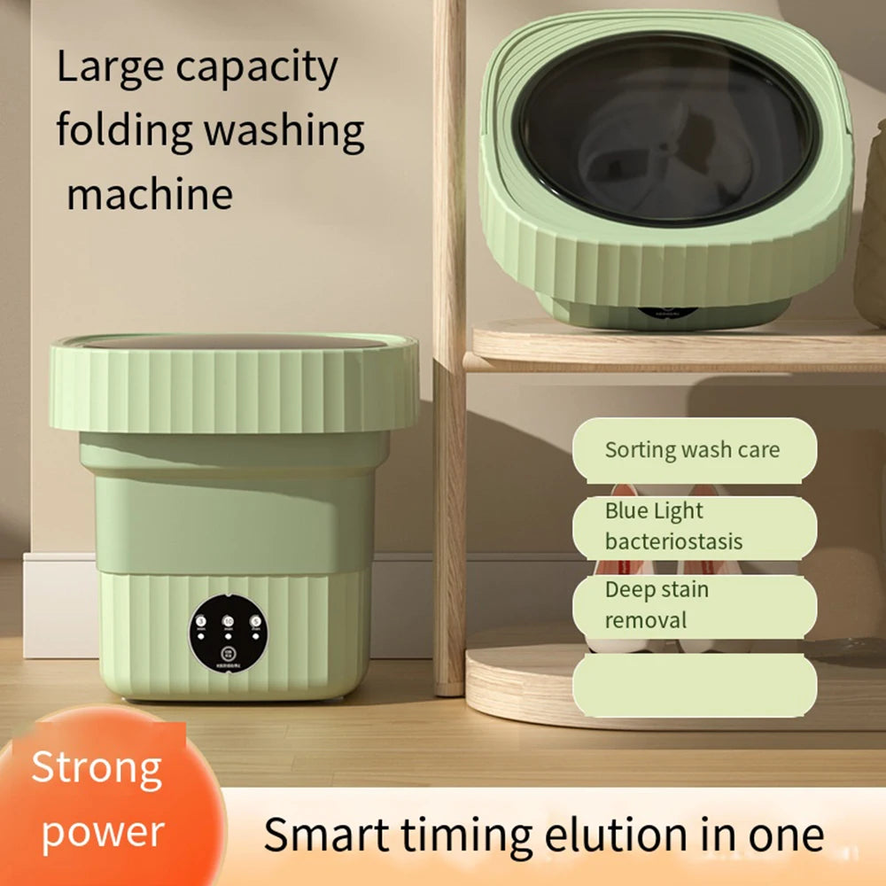 Tidesmit 11L and 6L portable mini washing machine with drain basket for compact apartments camping and travel