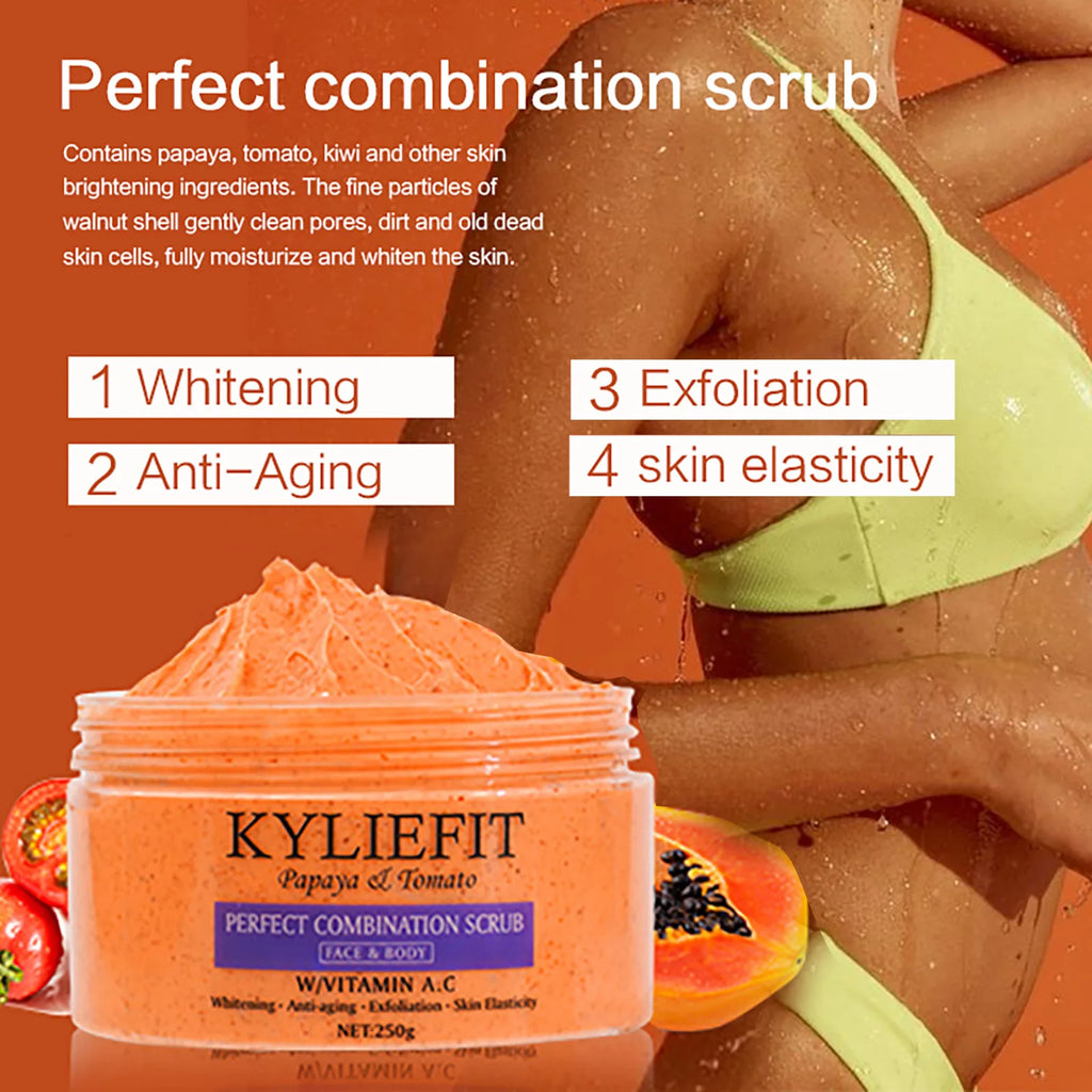 Papaya Tomato Body Scrub 250g | Natural Exfoliating Treatment by Tidesmit Scrubs Treatments Body Scrub 250g Tidesmit
