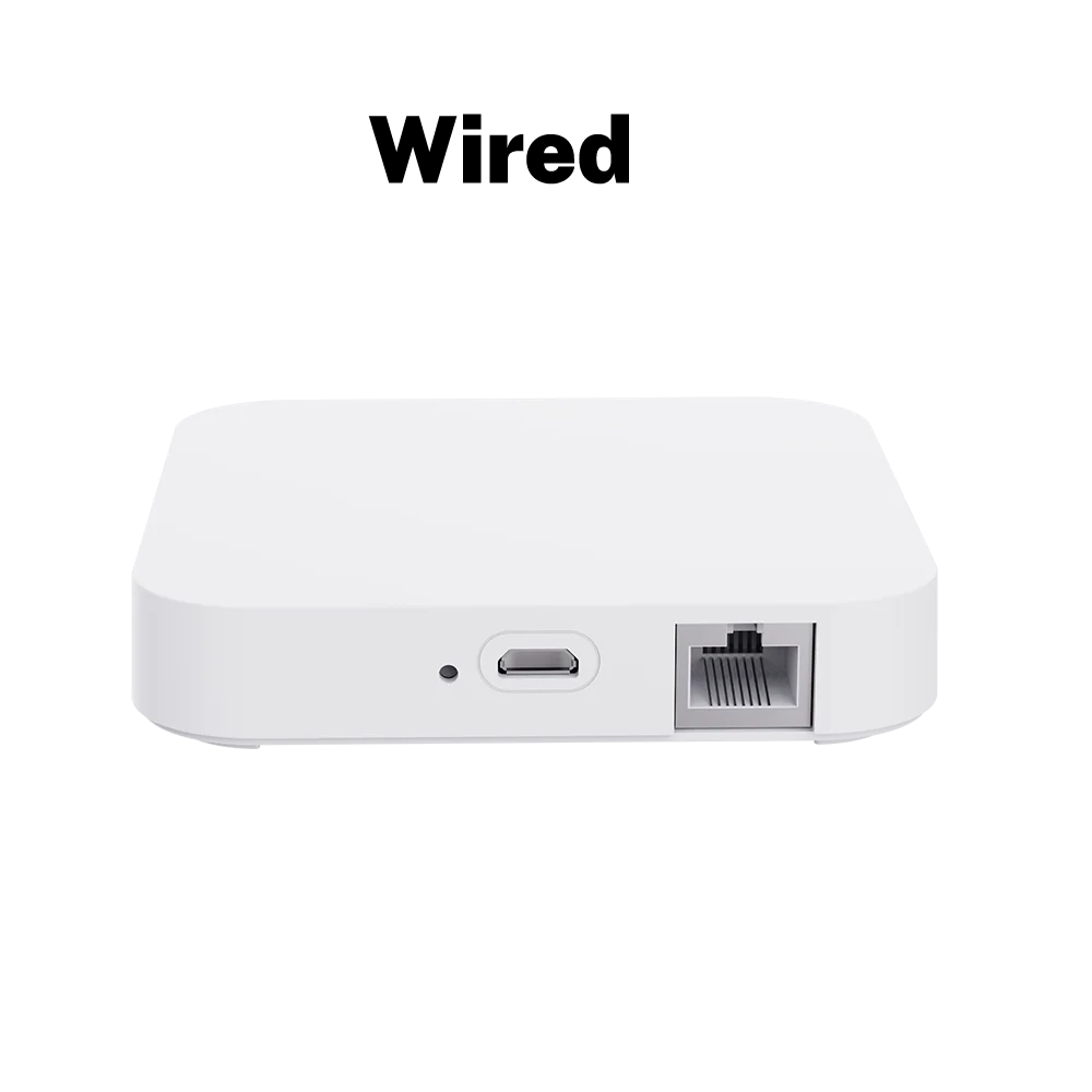 ZigBee Smart Hub Gateway for Alexa and Google Home - Wired or Wireless Wired Hub Tidesmit