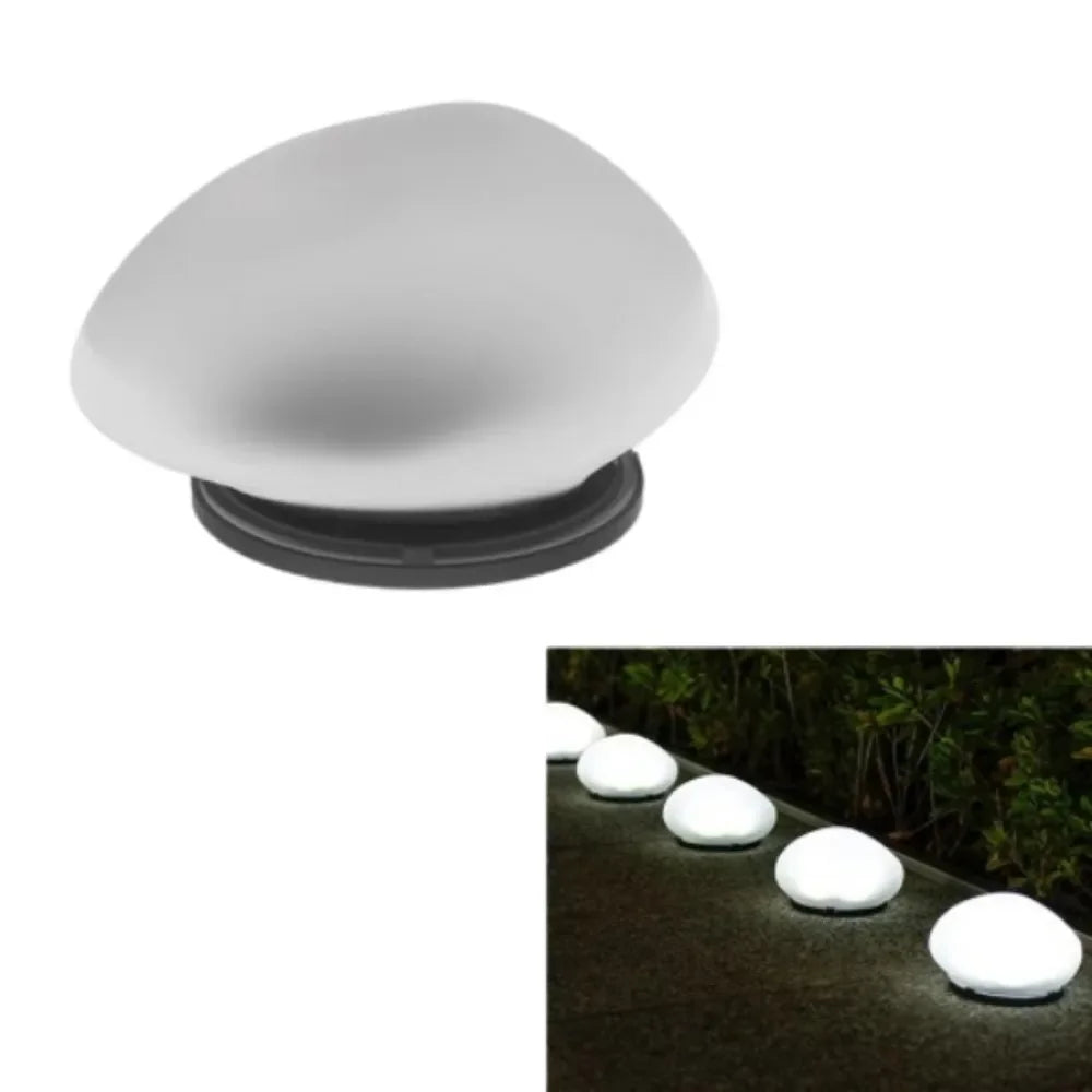 Solar Stone Light Frosted Glass Ground Lamp Outdoor Waterproof Lantern for Garden Green Light Lawn Courtyard Decorative Lamp