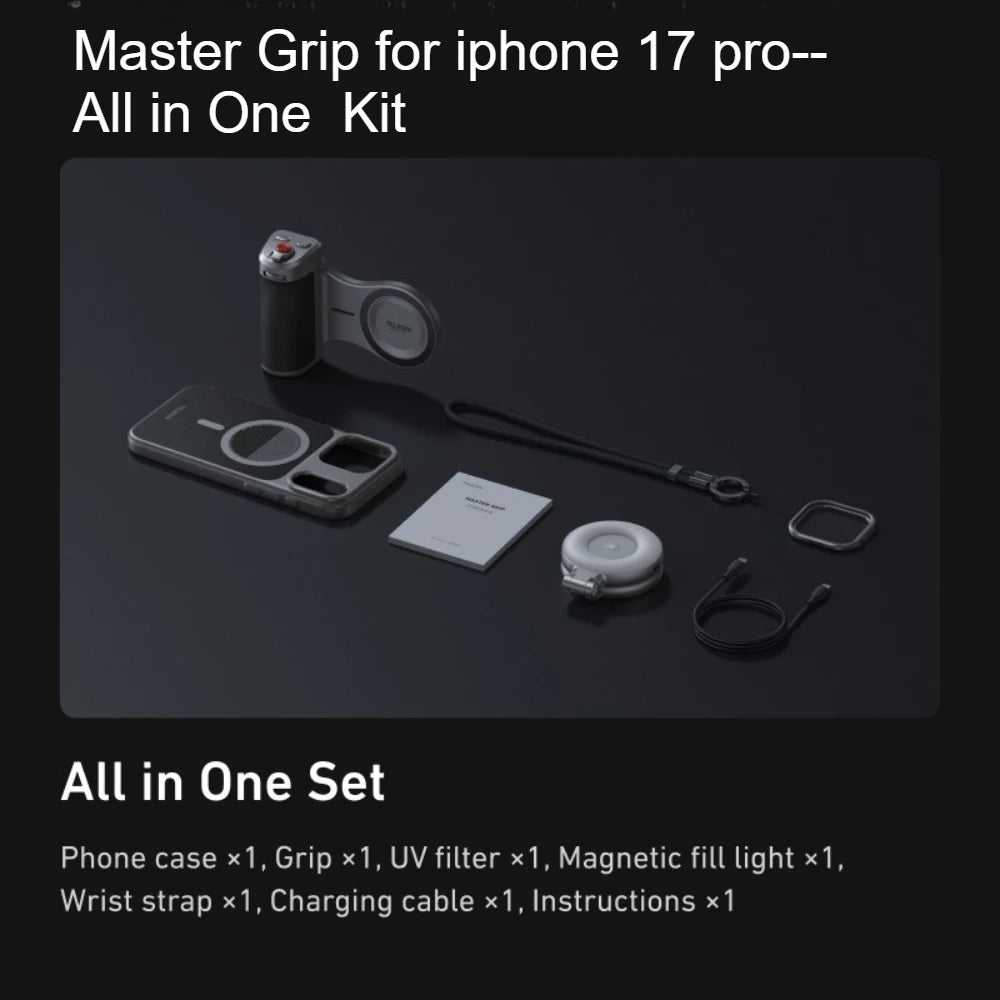 Phone Camera Grip for iPhone 17 Pro Max - Military-Grade Protection Case for iPhone 17 Pro Tidesmit