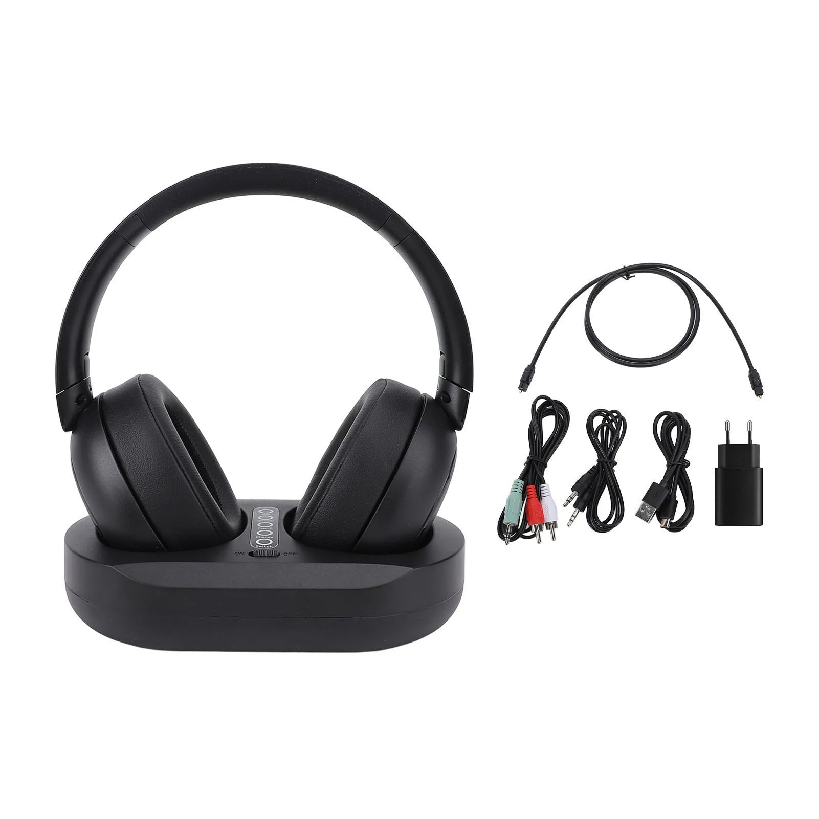 Wireless TV Headphones Bluetooth 5.3 with LED Battery Display EU Tidesmit