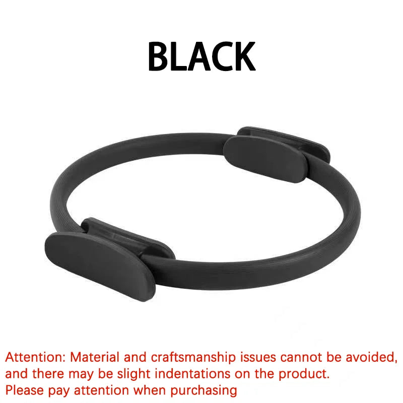 Pilates Ring for Thigh and Ab Toning - Durable Resistance Tool Black Tidesmit