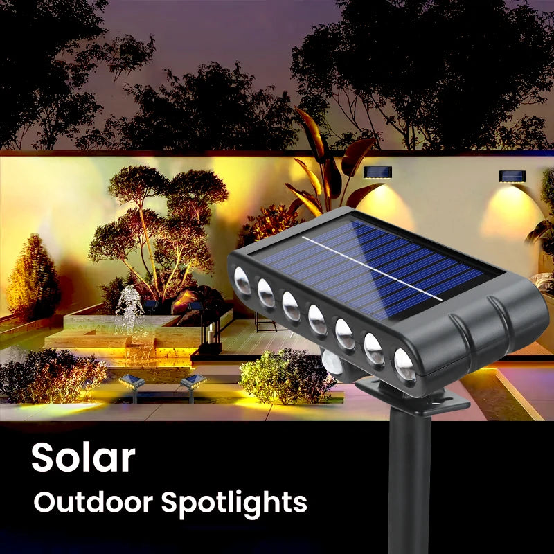 1/3 Pcs Solar Outdoor Spotlights Lawn Flag Lights Landscape LED Ground Lights Suitable For Gardens Trees And Courtyards Pathway