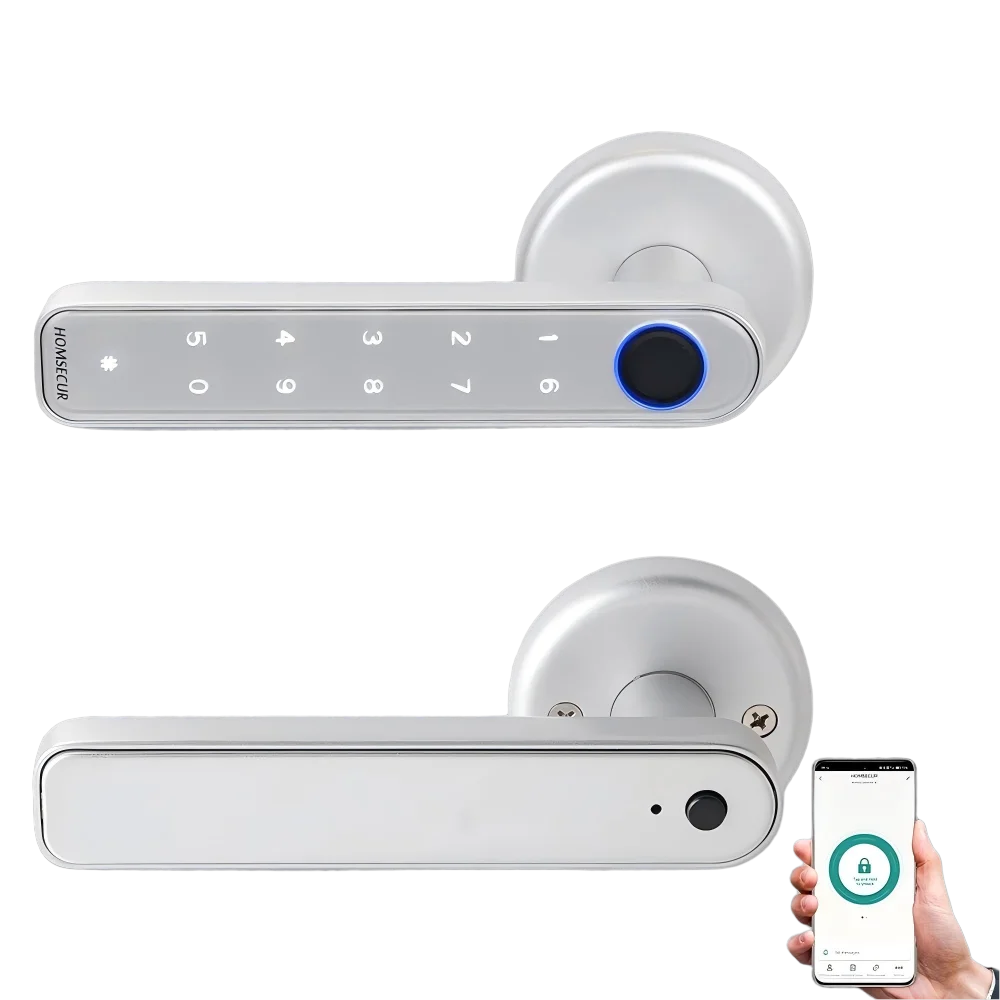 HOMSECUR Electronic Fingerprint Password Door Lock APP Bluetooth Remote Opening