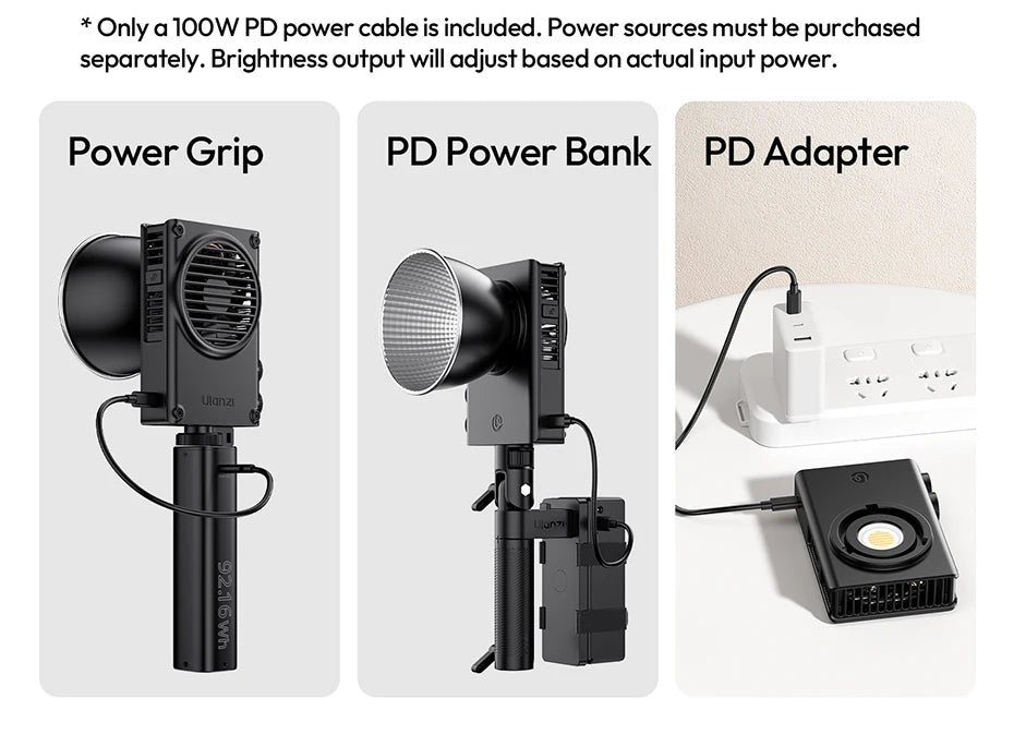100W COB LED Video Light Bi-Color 2700-6500K Studio Lighting Tidesmit