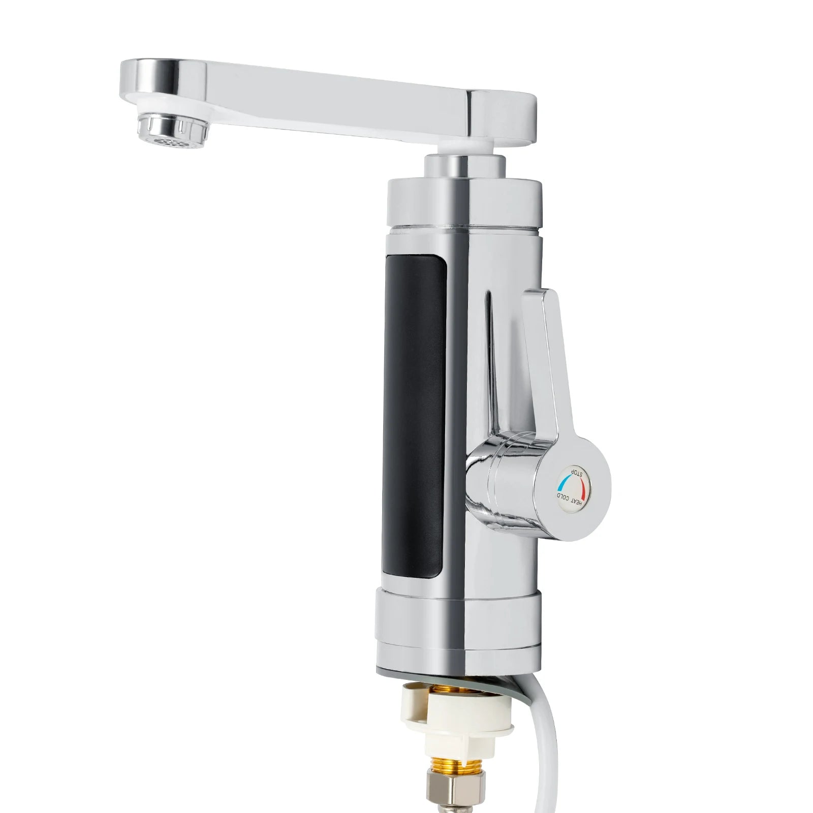 3000W Electric Kitchen Water Heater Tap Stainless Steel LED Digital Water Heater Faucet Heater With Universal Adapter Nozzle
