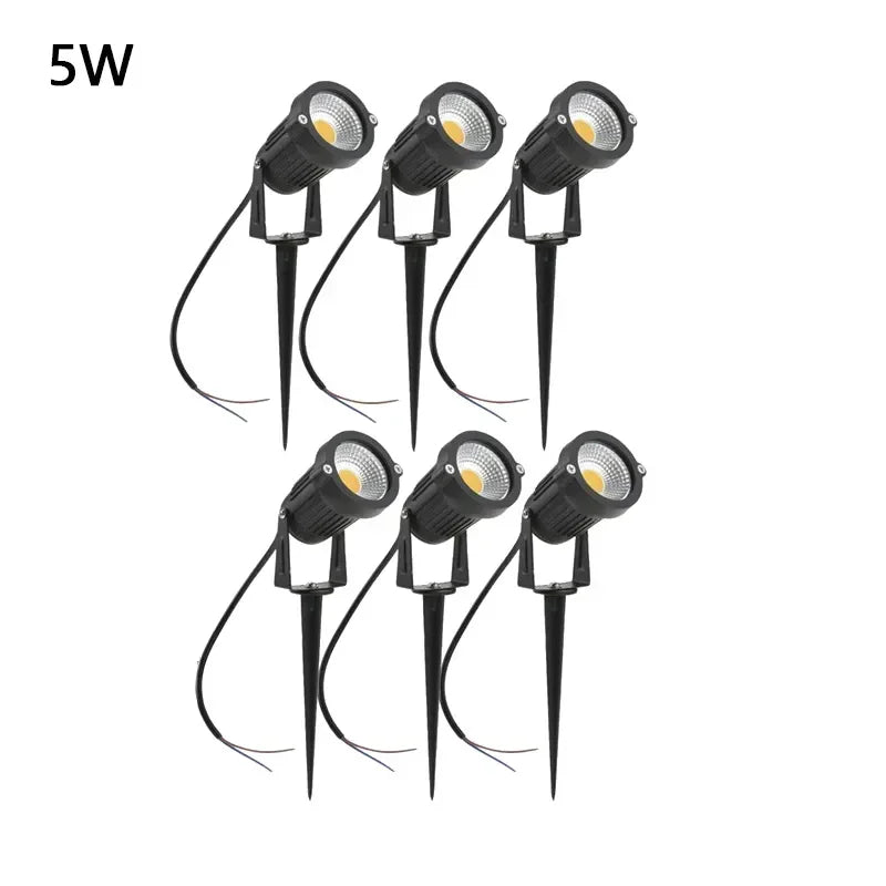 LED Waterproof Outdoor Garden Lawn Lights Spike Bulb 5W/10W/15W Tuinverlichting 220V 110V 12V - Adjustable Solar Powered Garden