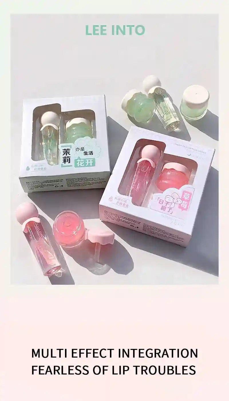 Lip Care Set: Moisturizing Jelly Balm Day & Night Duo by Tidesmit Lip Care Tidesmit