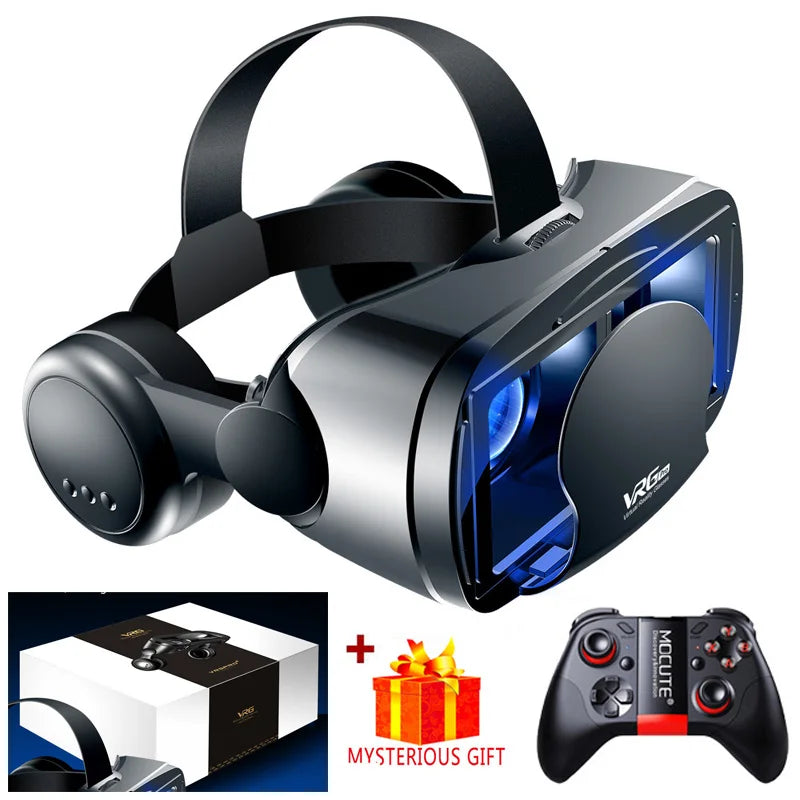 VR Headset for Smartphones - Immersive Wide Angle Smart Glasses With Remote B Tidesmit