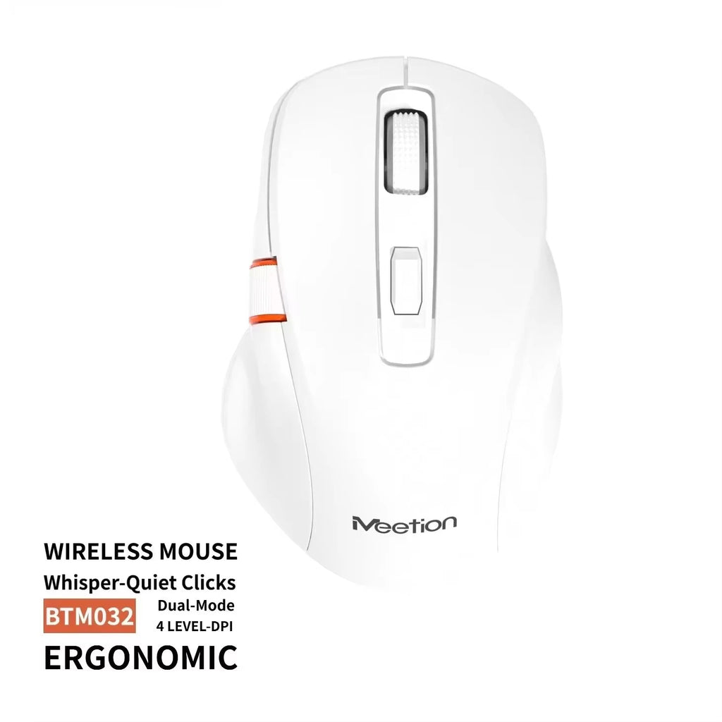 Ergonomic Dual-Mode Wireless Slient Office Mouse 2.4G/BT 5.1 DPI Adjustable Optical Mouse With Scroll Wheel For PC Computer