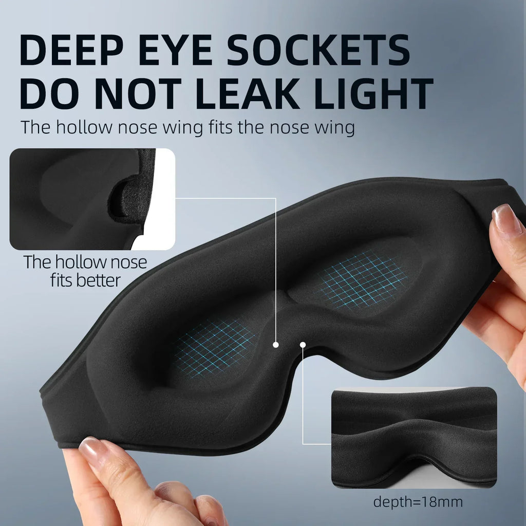 3D Sleeping Eye Mask Shading Breathable Eye Cover Natural Sleeping Eye Mask Memory Foam Block Night Mask Blindfold for Sleep
