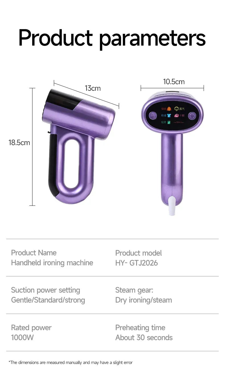 HOMEFISH Portable Handheld Steam Iron 220V EU Plug