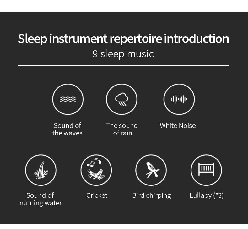 Baby White Noise Machine for Sleeping, Portable Sound Soother with 10 Relaxing Sounds, USB Rechargeable, Auto-Off Timer