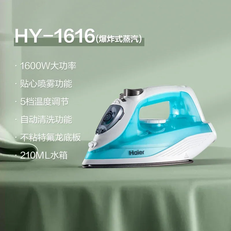 Tidesmit vintage style small steam iron for garment steaming in laundry rooms, angled view of handheld ironing tool.