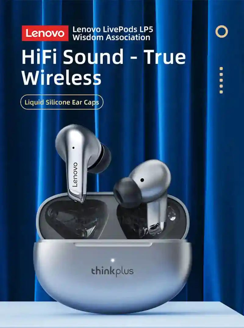 Lenovo LP5 Pro Wireless Earbuds - Low Latency Gaming Headset Tidesmit