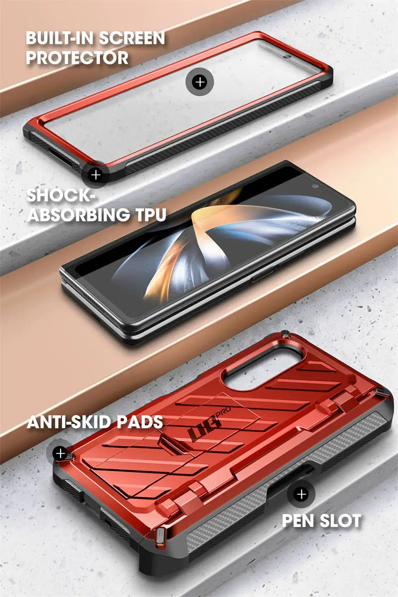 Samsung Galaxy Z Fold 4 Rugged Case - Dual Layer Shock-Absorbing Cover Tidesmit