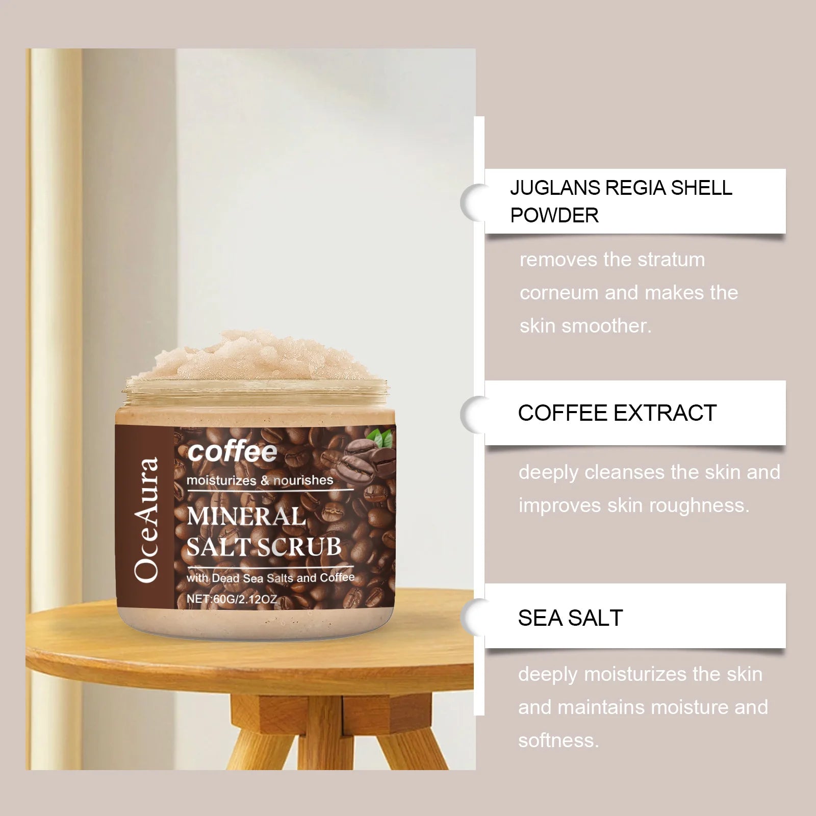 Body Exfoliating Scrub Set for Radiant Skin - Deep Hydration 3PCS Scrubs Treatments Tidesmit