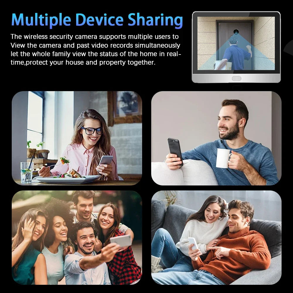 Tuya Smart Two Way Audio Door Eye Viewer With 3MP Camera Tuya 140 Degree Wide Angle Night Vision Video Door Phone Intercom