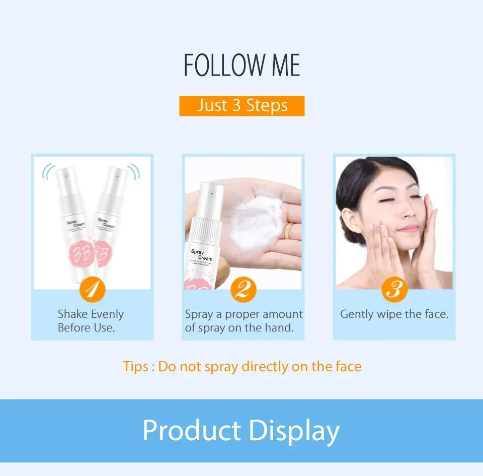 Tidesmit BB cream spray foundation with whitening and moisturizing formula for waterproof face makeup coverage