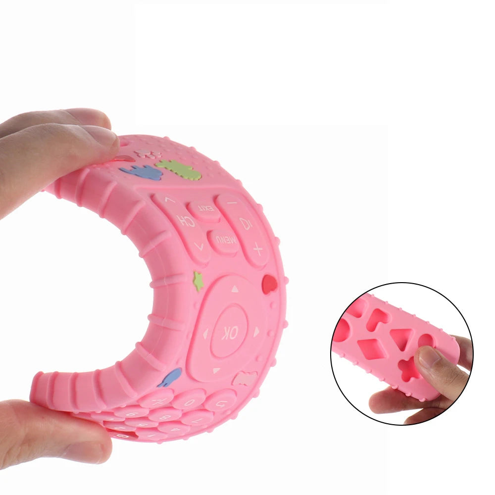 Soft Silicone Teether in Remote Control Shape Ideal Soft Teething Toy for Babies Perfect Children's Holiday Gift