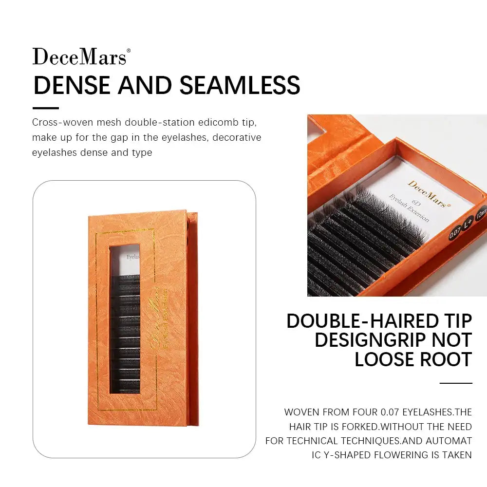 DeceMars L-curl M Curl YY 3D 4D 5D 6D Eyelash Extension 12 Lines for Makeup False Eyelashes Tidesmit
