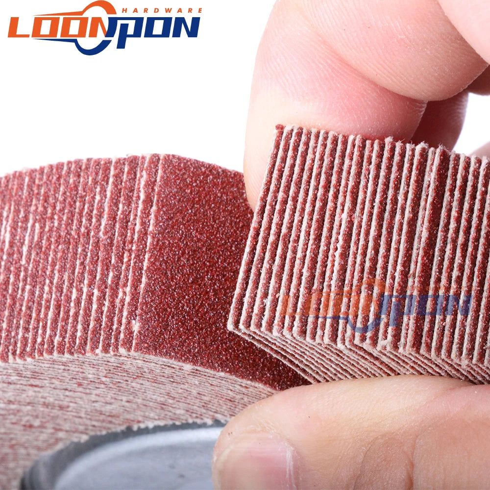 150x25mm Bore Flange Flap Grinding Wheel Aluminum Oxide Sanding Cloth Mop Abrasive Polishing Disc for Metal Wood Thickness 25mm